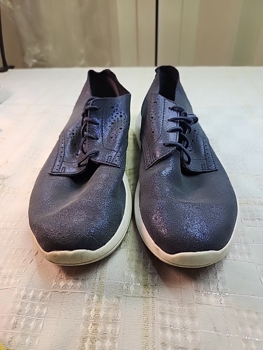 Footjoy Women's Derby Oxfords in Navy with White Sole